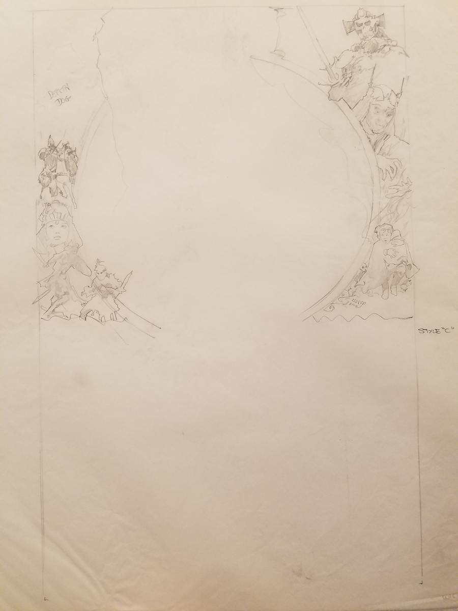 Willow Poster Concept, Border Sketches, "Death Dog" by John Alvin, Image 1.