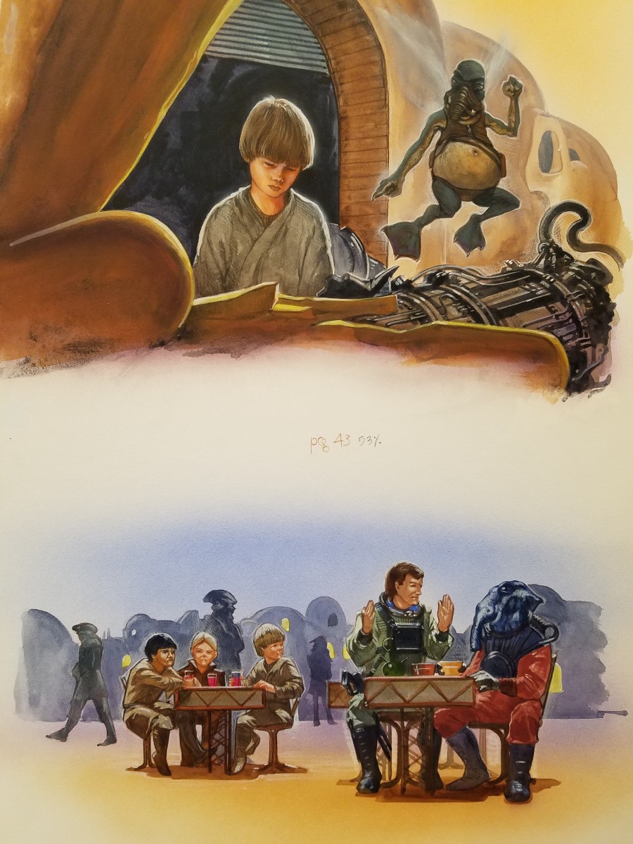 Star Wars Anakin's Fate Interior Art, 2 finished pages by John Alvin 