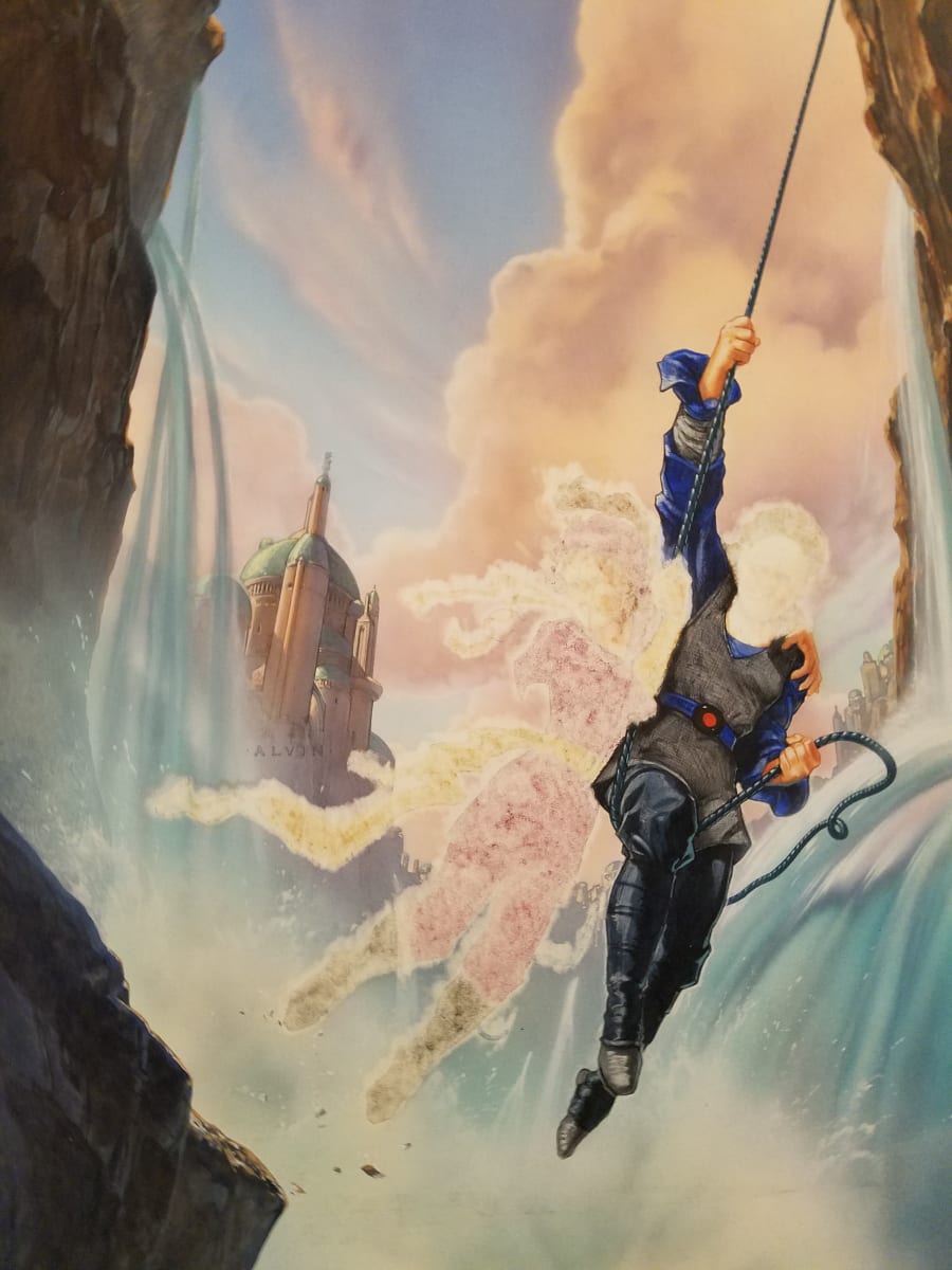 Star Wars Unreleased Amidala Book Art, Padme Swinging by John Alvin, Image 1.
