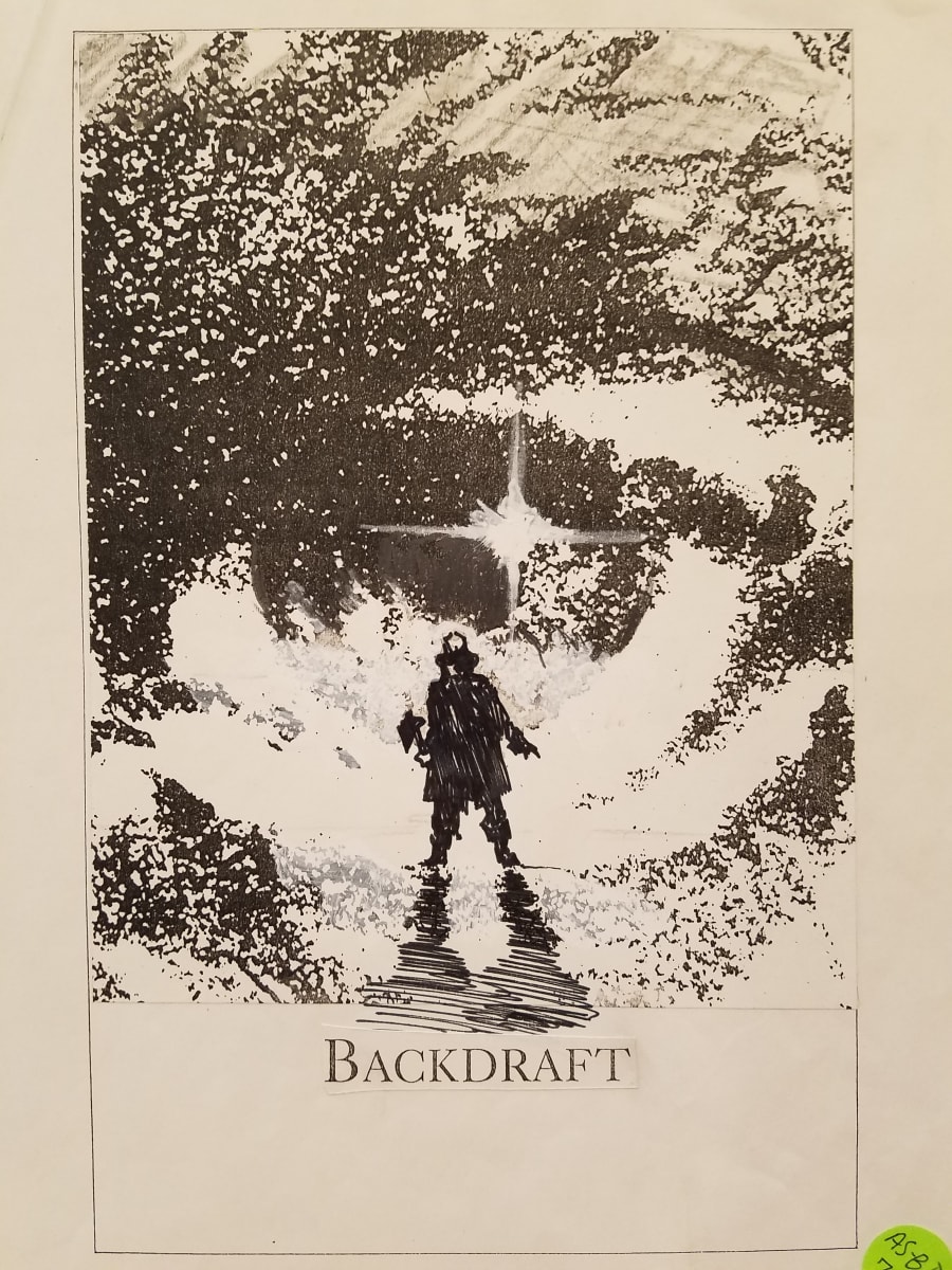 Backdraft Poster Concept, Firefighter With Hatchet by John Alvin, Image 1.