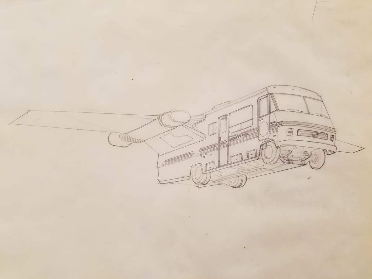 Spaceballs Poster Concept, Flying Bus by John Alvin, Image 1.
