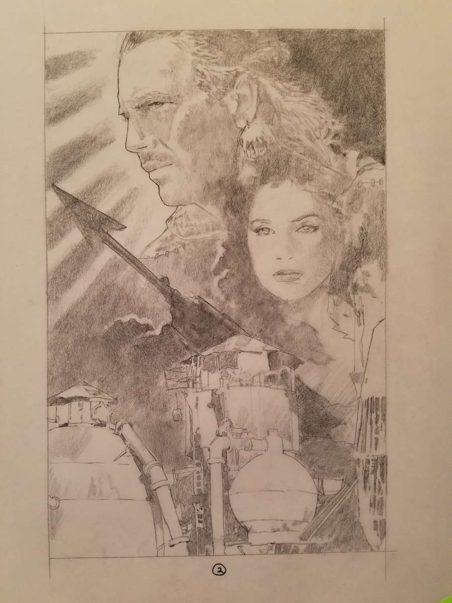 Waterworld Poster Concept, Mariner, Helen & Settlement by John Alvin, Image 1.