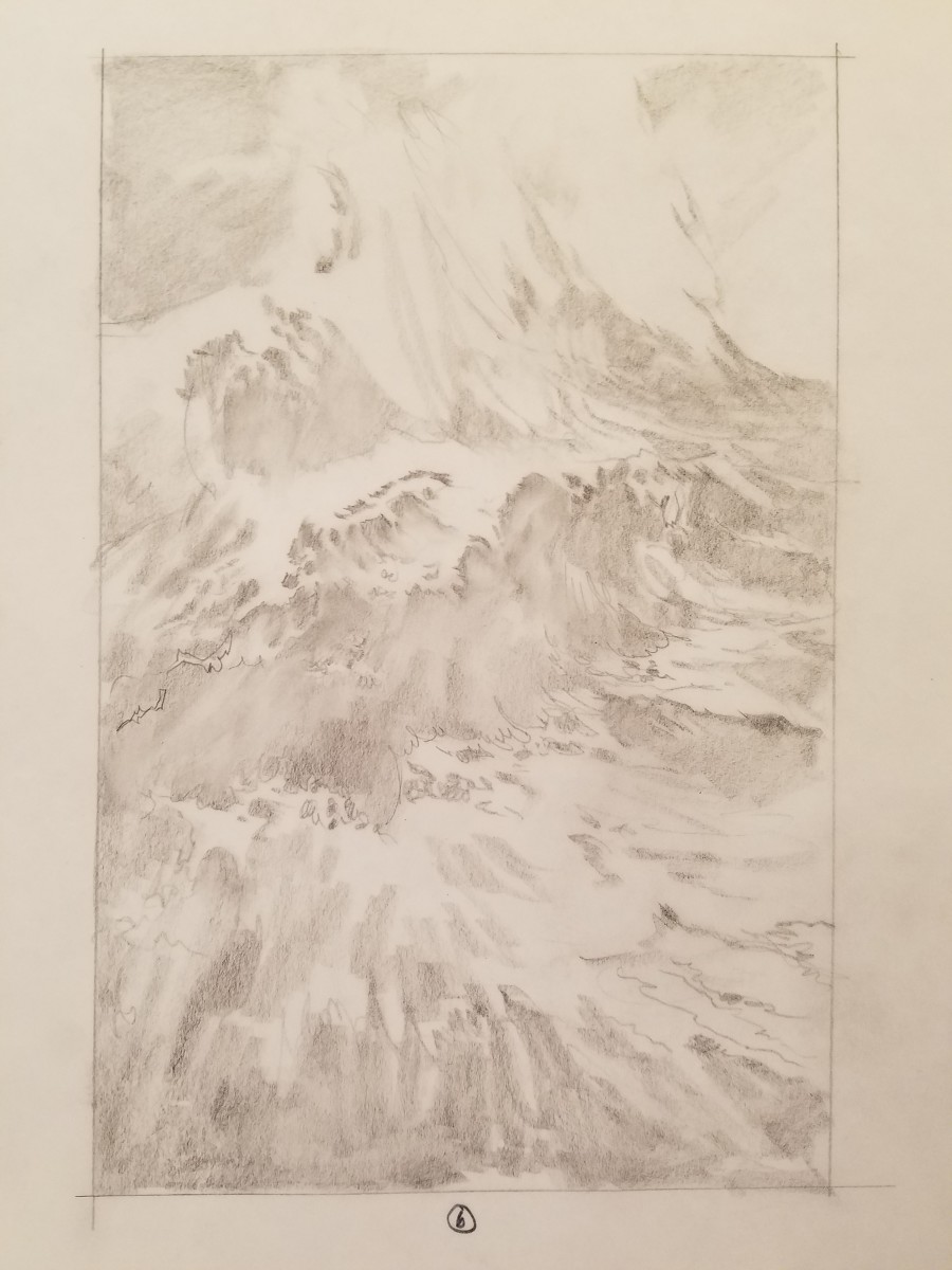 Waterworld Poster Concept, Giant Crashing Waves, "6" by John Alvin 