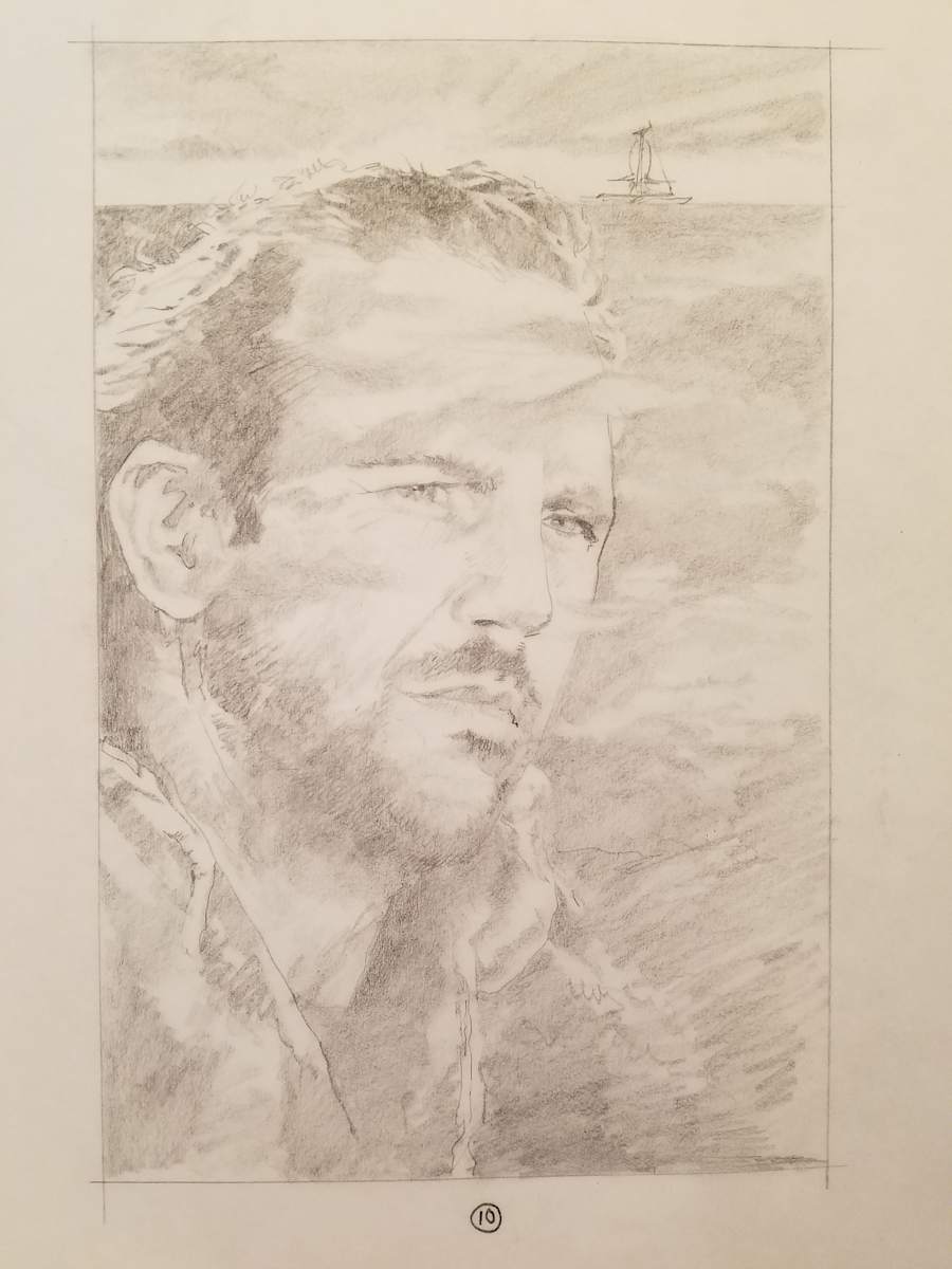 Waterworld Poster Concept, Mariner Looking Into Distance by John Alvin, Image 1.