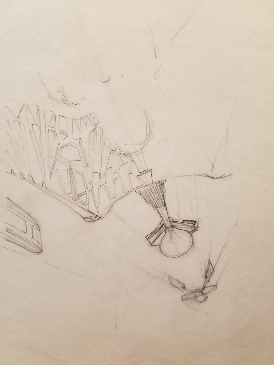 Star Trek VI The Undiscovered Country Poster Concept, Detailed Ship by John Alvin, Image 1.