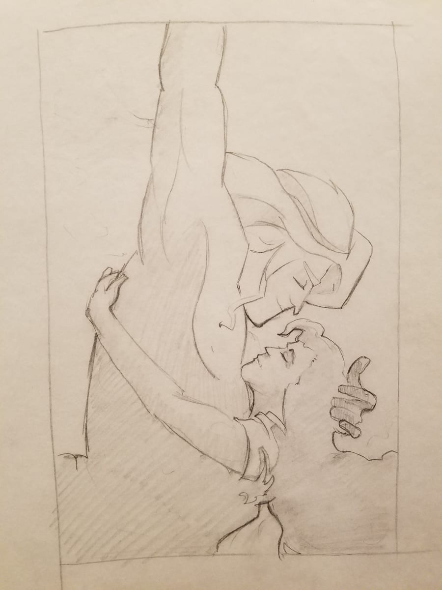 Tarzan Poster Concept, Jane Holding Tarzan by John Alvin, Image 1.