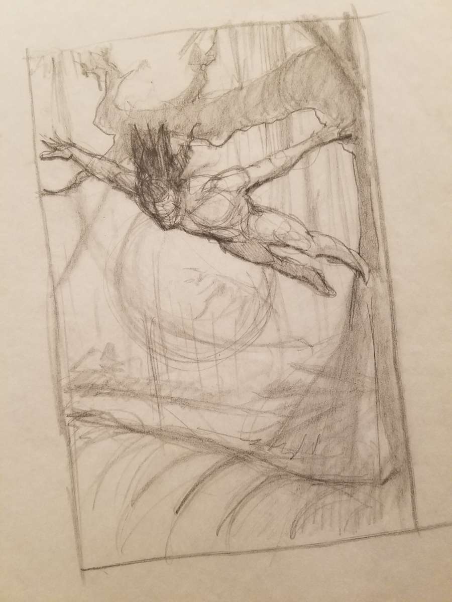 Tarzan Poster Concept, Tarzan Jumping From Tree by John Alvin, Image 1.