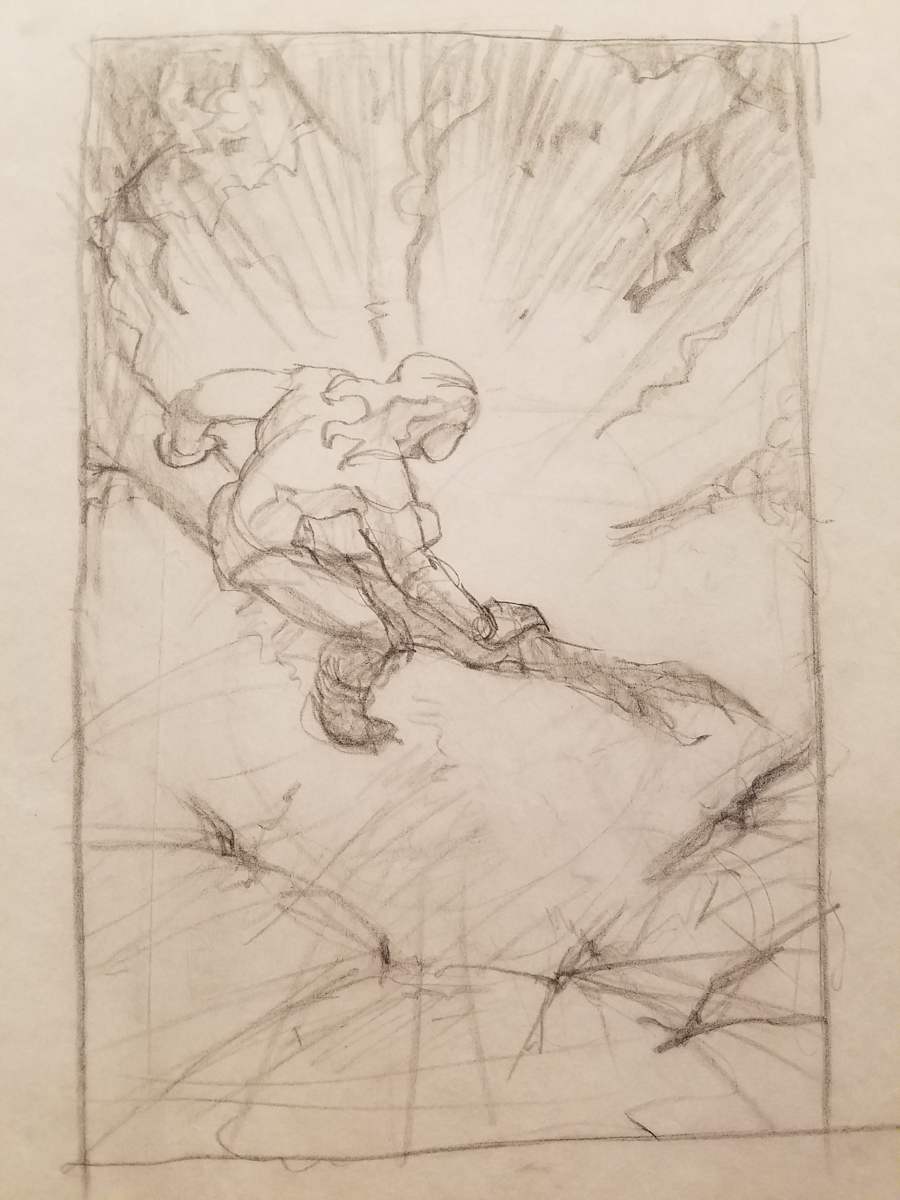 Tarzan Poster Concept, Tarzan Looking Down by John Alvin, Image 1.