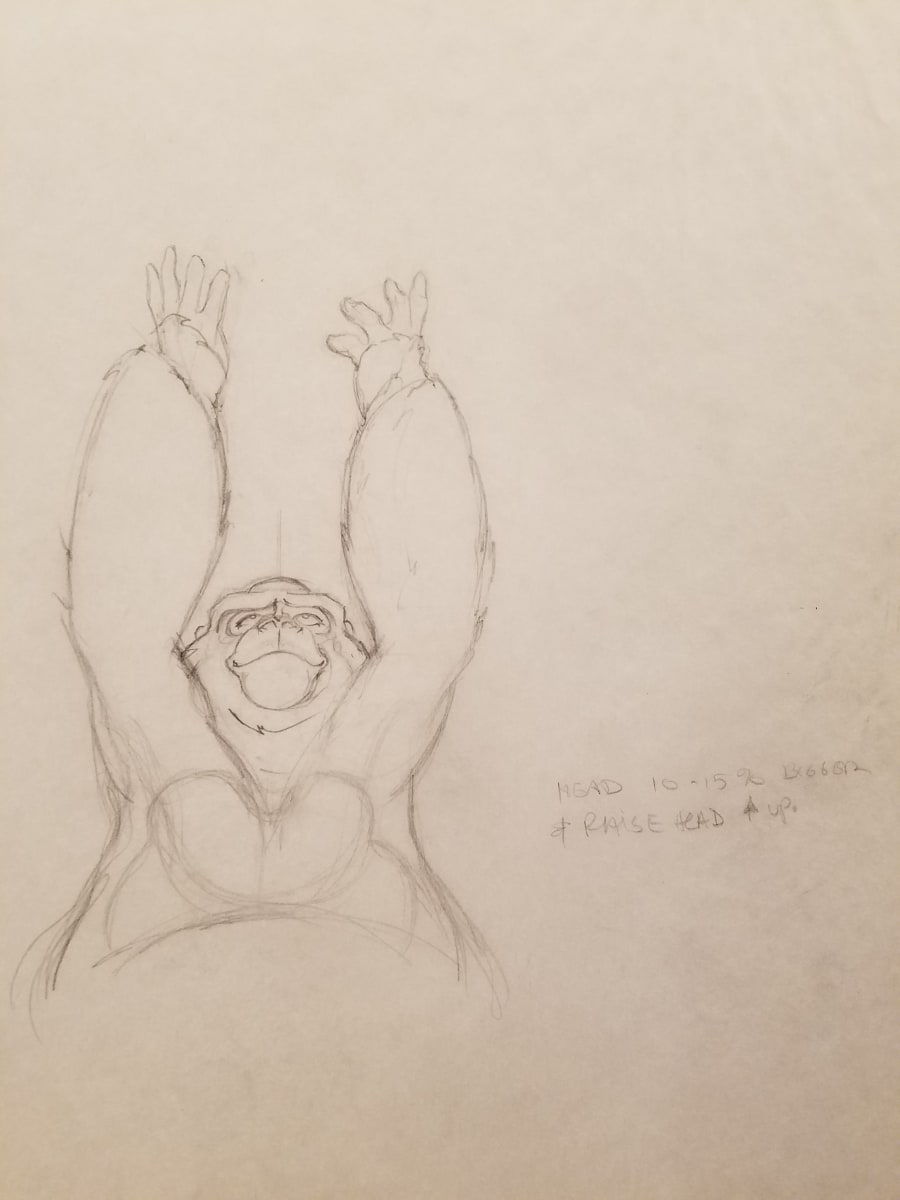 Tarzan Poster Concept, Kala Hands Raised to Sky by John Alvin, Image 1.