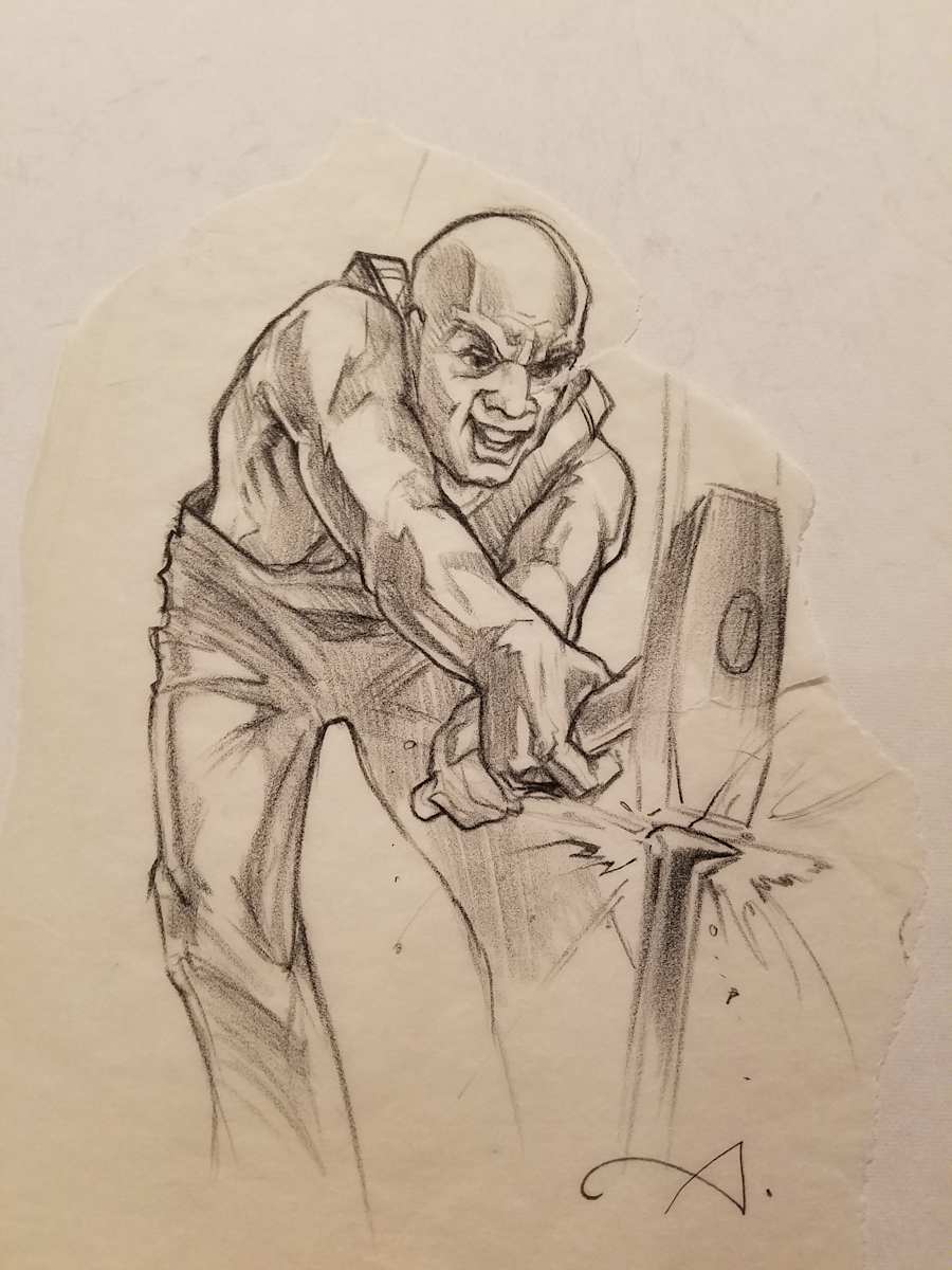 Tall Tale Poster Concept Art, Cut Out of John Henry by John Alvin, Image 1.
