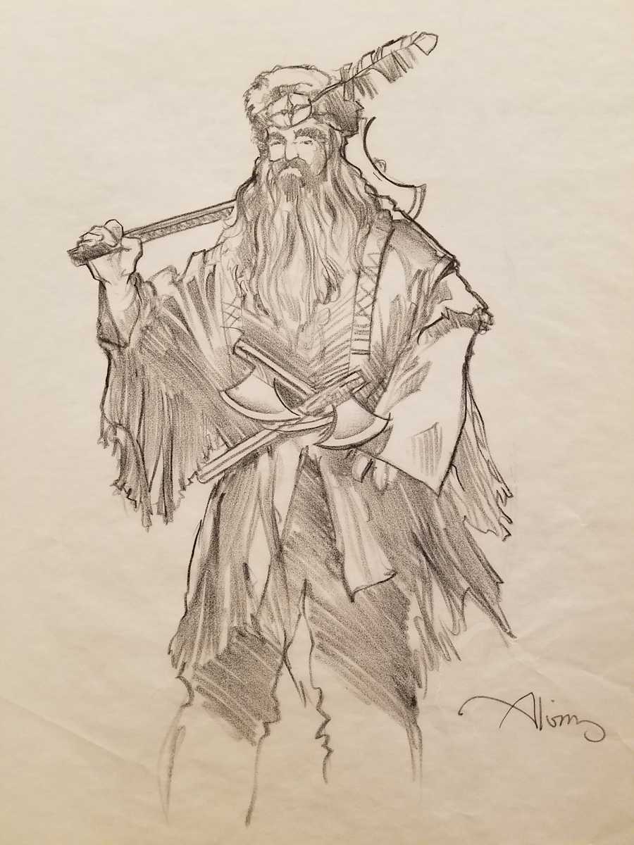 Tall Tale Poster Concept Art, Paul Bunyan by John Alvin, Image 1.