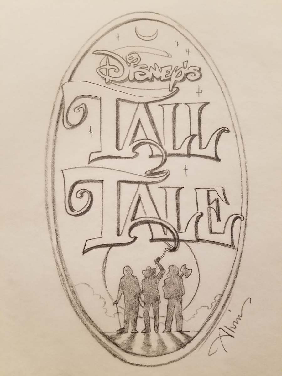Tall Tale Poster Concept Art, Disney and Title Over Three Men by John Alvin, Image 1.