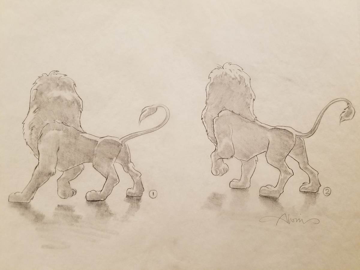 The Lion King  IMAX Poster Concept Art, Two Simbas by John Alvin, Image 1.