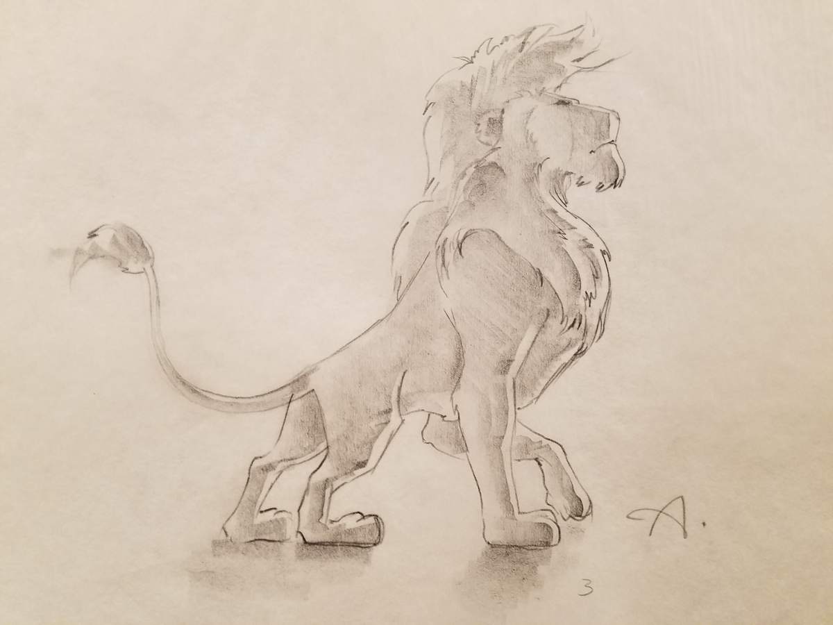 The Lion King  IMAX Poster Concept Art, Simba Standing by John Alvin, Image 1.