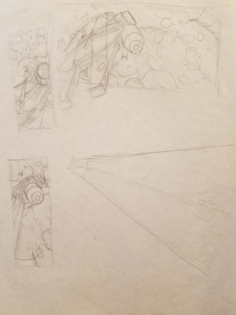 Star Wars DVD Special Edition Interior Cover Art, Scenes of Millennium Falcon by John Alvin 