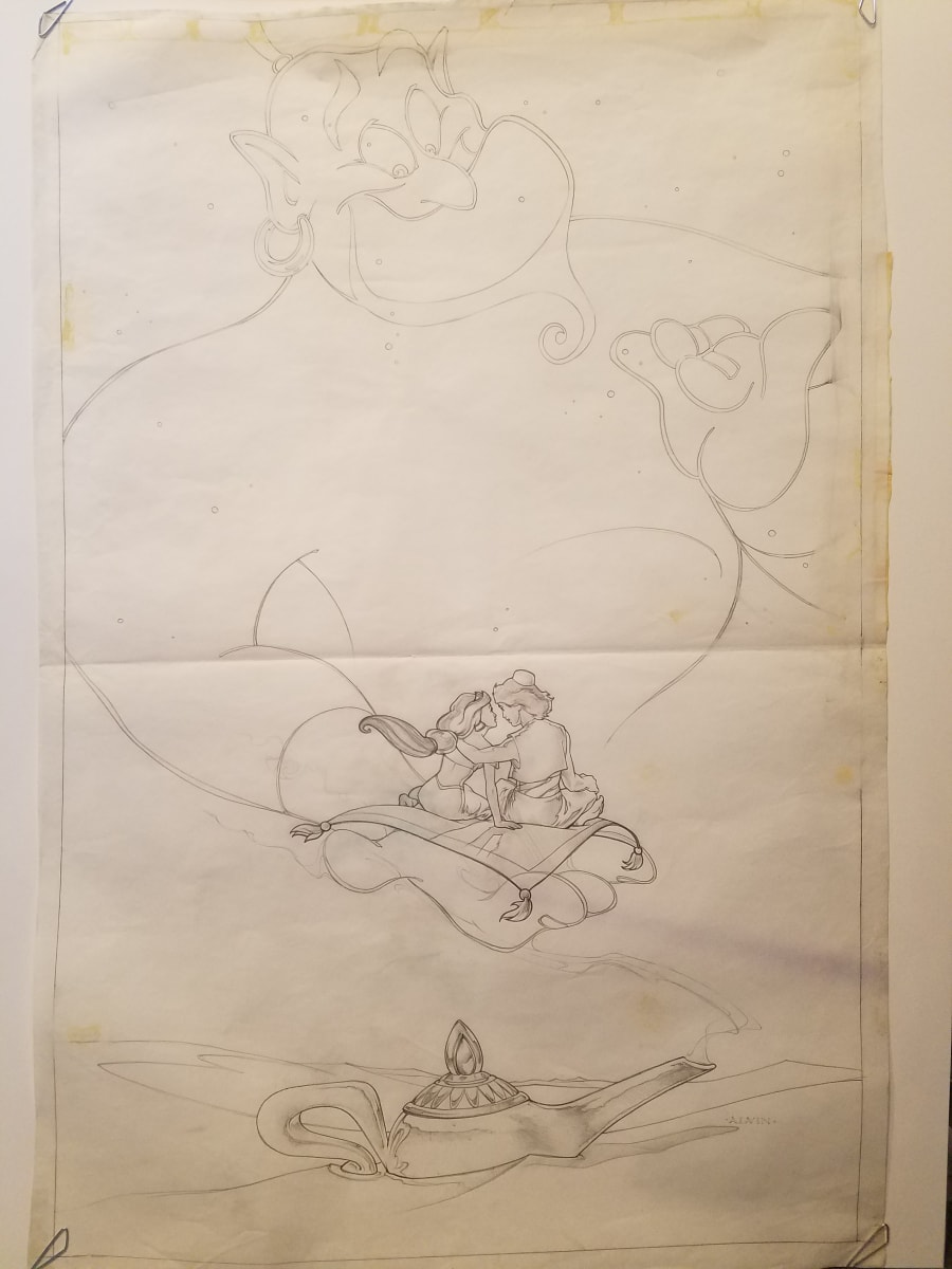 Aladdin Poster Concept, Couple Flying by John Alvin, Image 1.