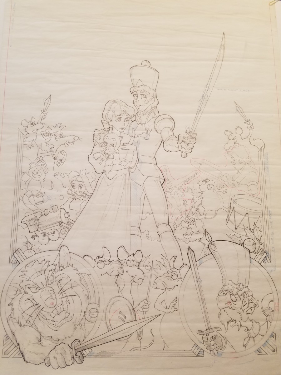 The Nutcracker Prince Poster Concept, Detailed Sketch Used for Key Art by John Alvin 