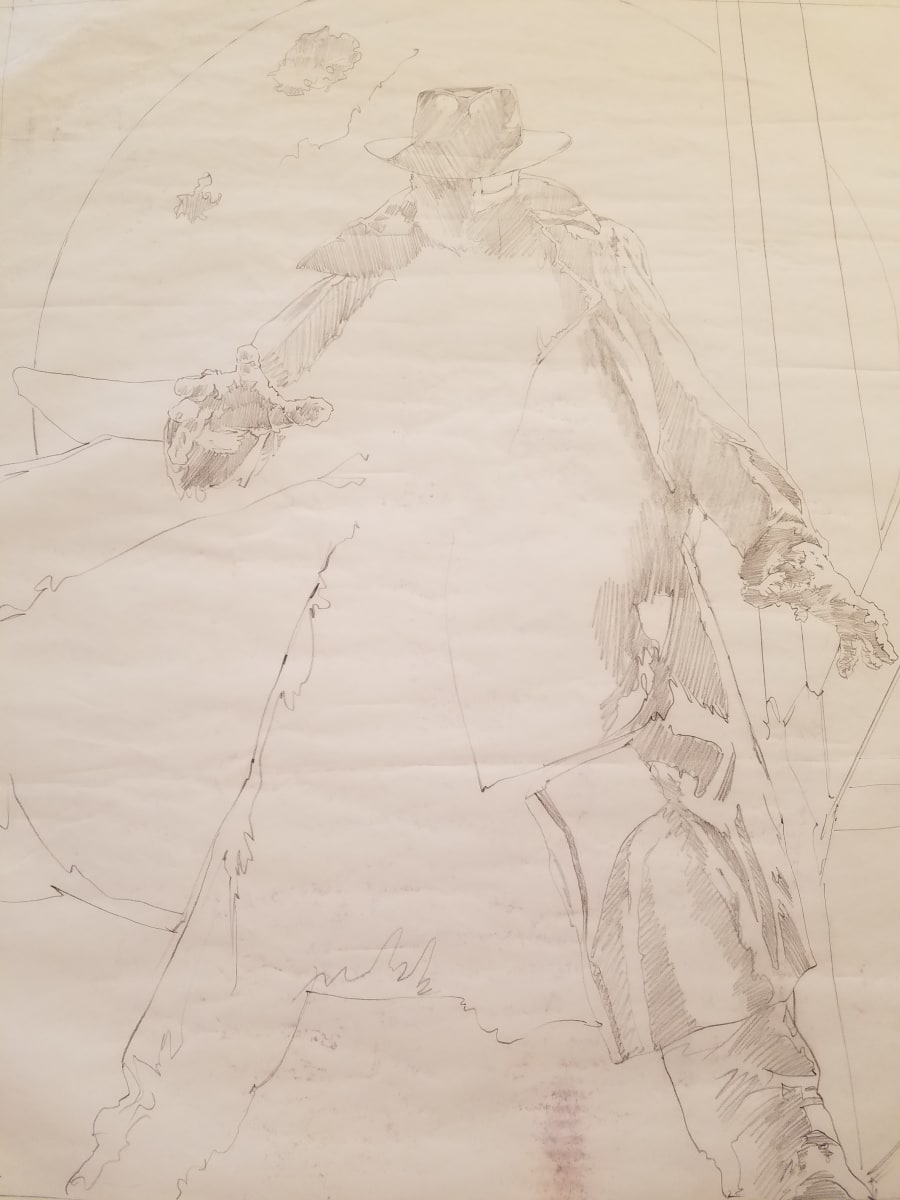 Darkman Poster Concept, Sketch of Key Art by John Alvin, Image 1.