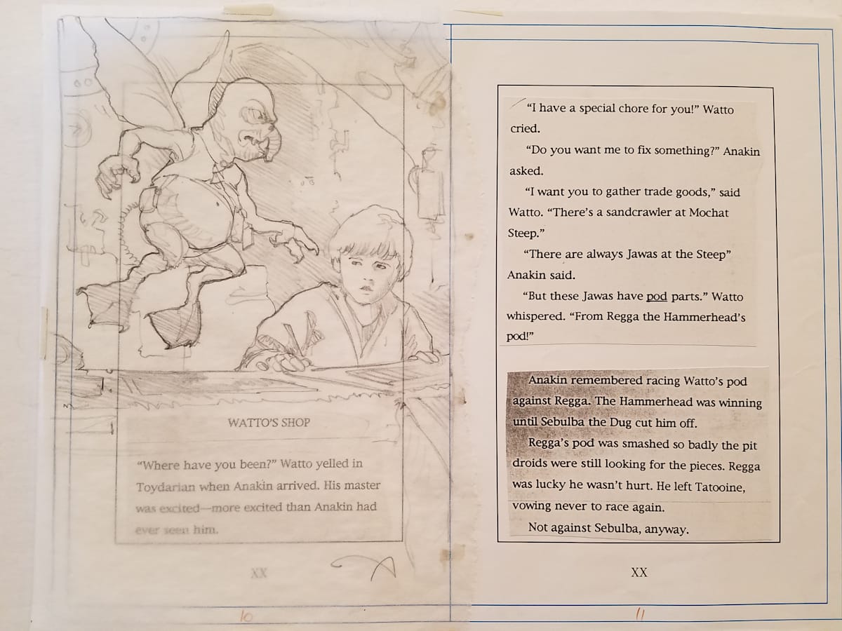 Star Wars Anakin's Fate Page Layout "Watto's Shop" pg 10 by John Alvin, Image 1.