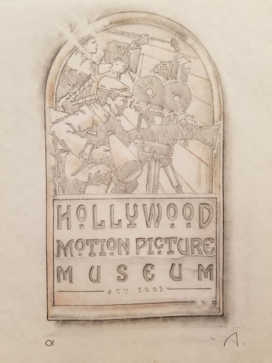 Hollywood Motion Picture Museum Logo Concept 5 by John Alvin, Image 1.