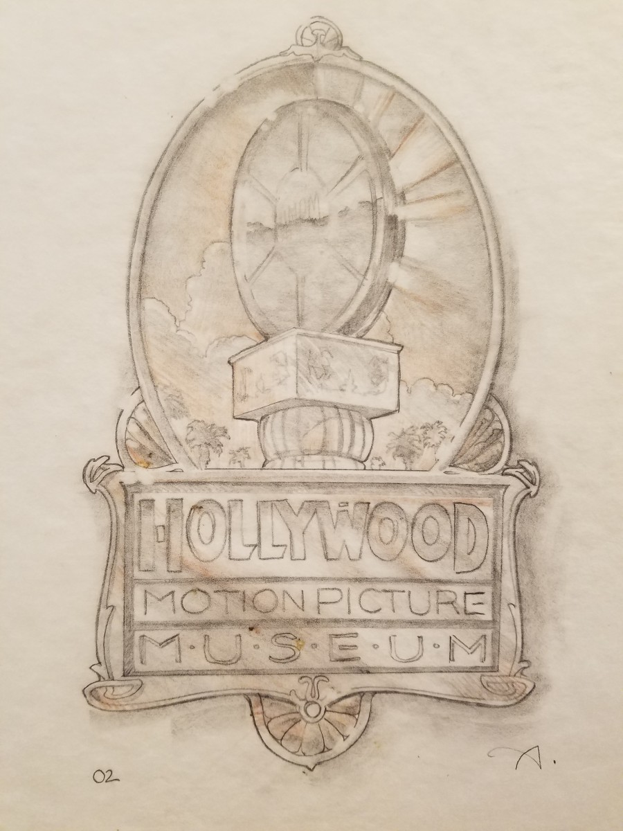 Hollywood Motion Picture Museum Logo Concept 10 by John Alvin 