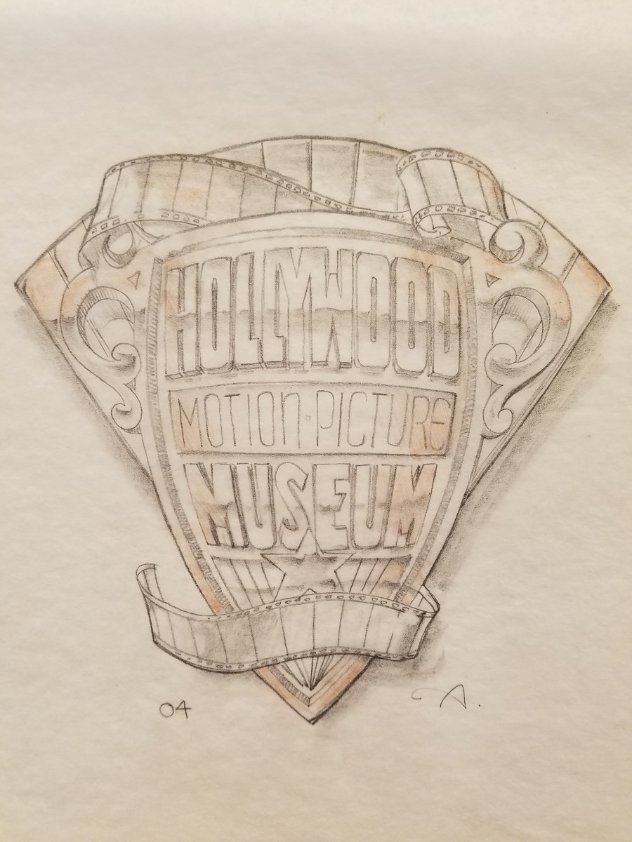 Hollywood Motion Picture Museum Logo Concept 15 by John Alvin 