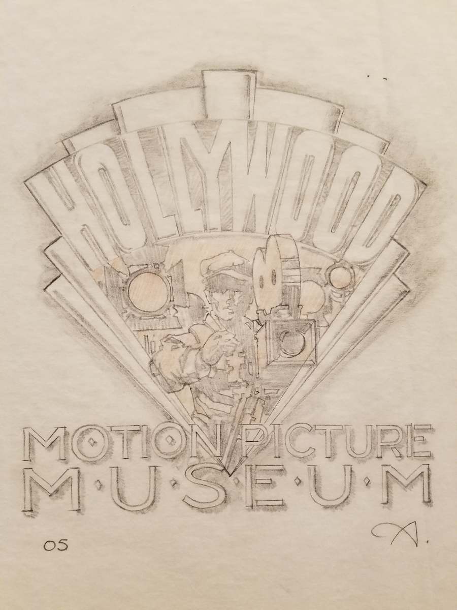 Hollywood Motion Picture Museum Logo Concept 4 by John Alvin, Image 1.