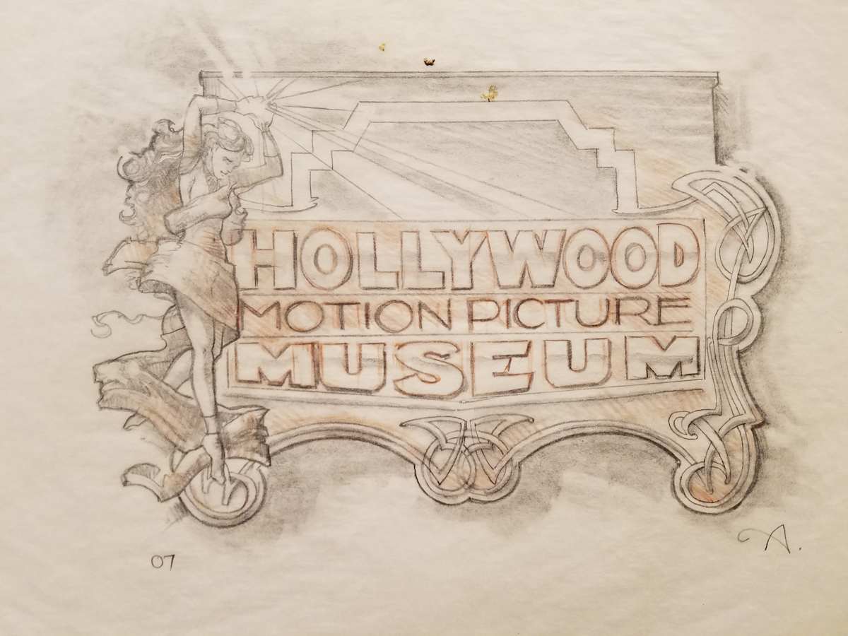 Hollywood Motion Picture Museum Logo Concept 11 by John Alvin, Image 1.