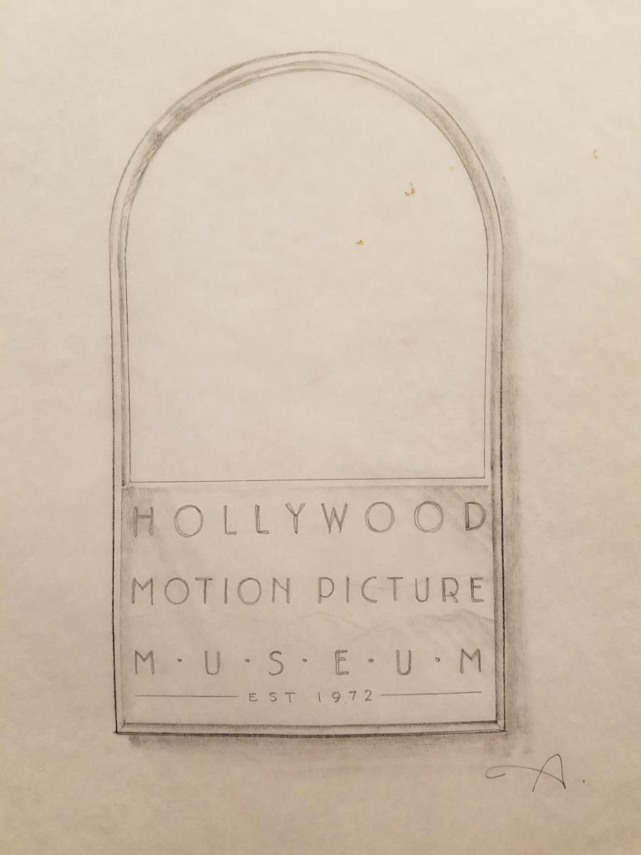 Hollywood Motion Picture Museum Logo Concept 9 by John Alvin, Image 1.