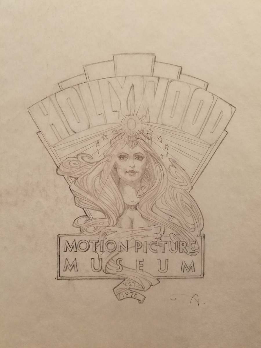 Hollywood Motion Picture Museum Logo Concept 3 by John Alvin, Image 1.