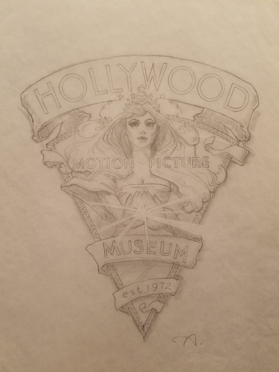 Hollywood Motion Picture Museum Logo Concept 1 by John Alvin, Image 1.
