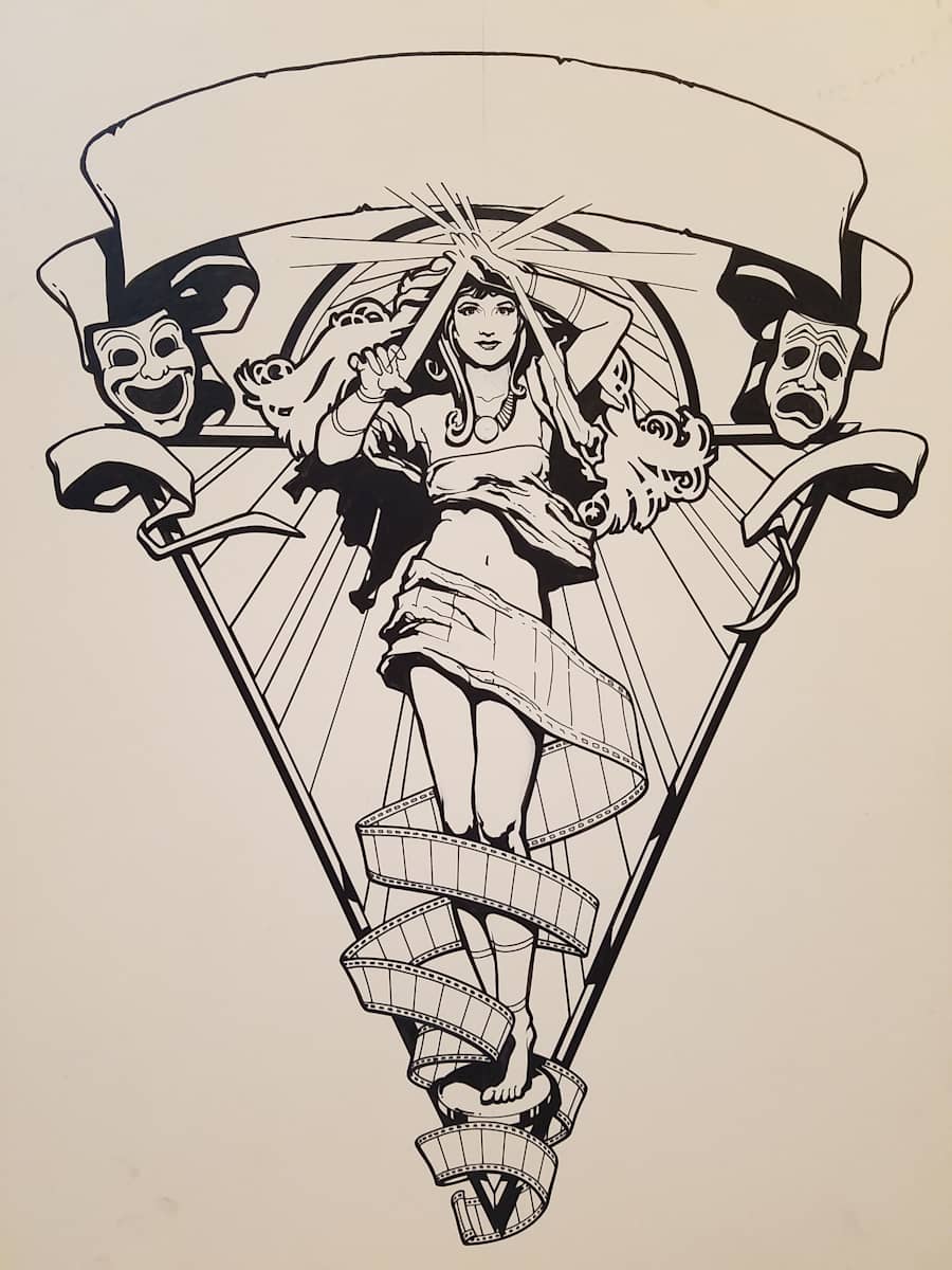 Hollywood Motion Picture Museum Logo Finish by John Alvin, Image 1.