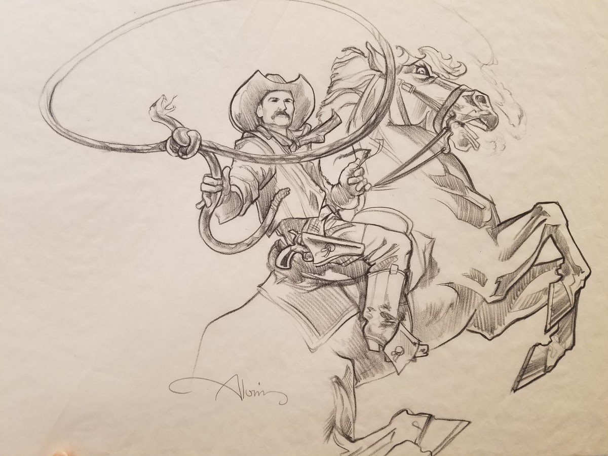 Tall Tale Poster Concept Art, Pecos Bill, Image 1.