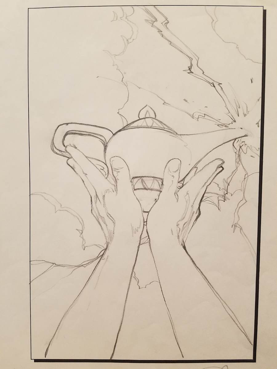 Aladdin Poster Concept, Lamp Lightning, Image 1.