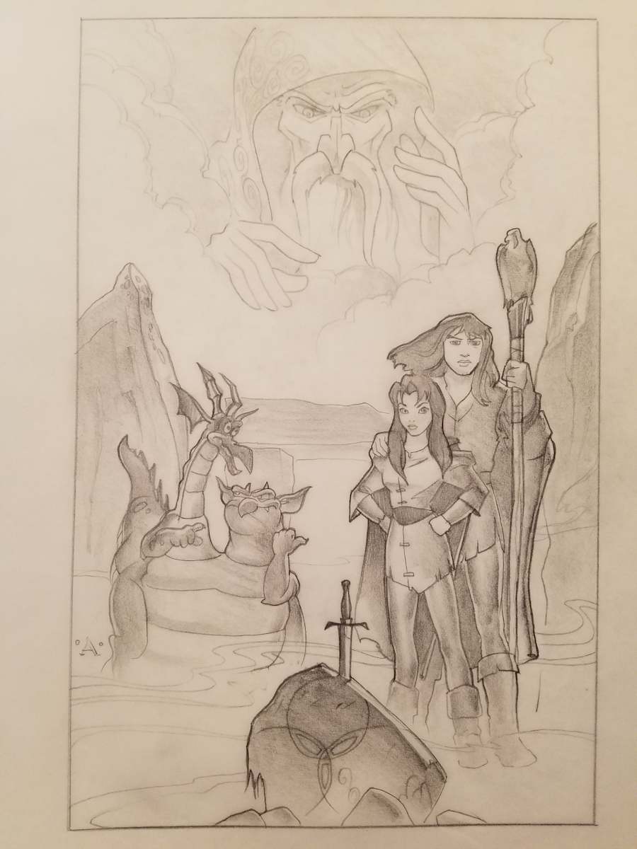 Quest for Camelot Poster Concept, Garret & Kaylee, Sword, Image 1.