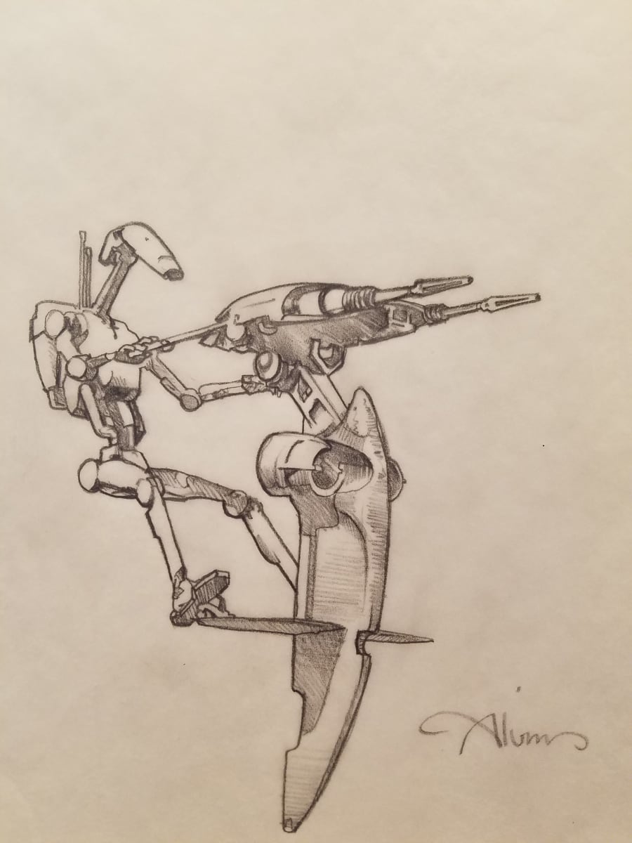 Star Wars Concept Art for Hasbro Board Game: Droid on Speeder 