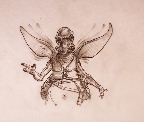 Star Wars Anakin's Fate, Watto Concept Art by John Alvin, Image 1.