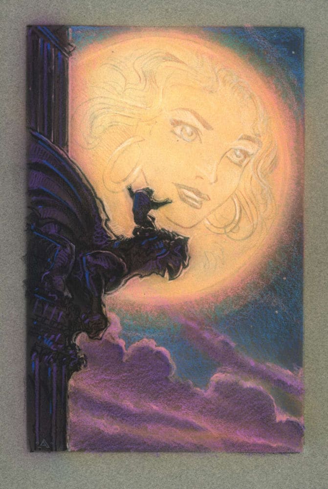 The Hunchback of Notre Dame Poster Color Concept, Singing to Esmeralda by John Alvin, Image 1.