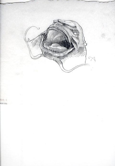 Star Wars Concept Art for Hasbro Board Game Opee Sea Killer Head by John Alvin, Image 1.