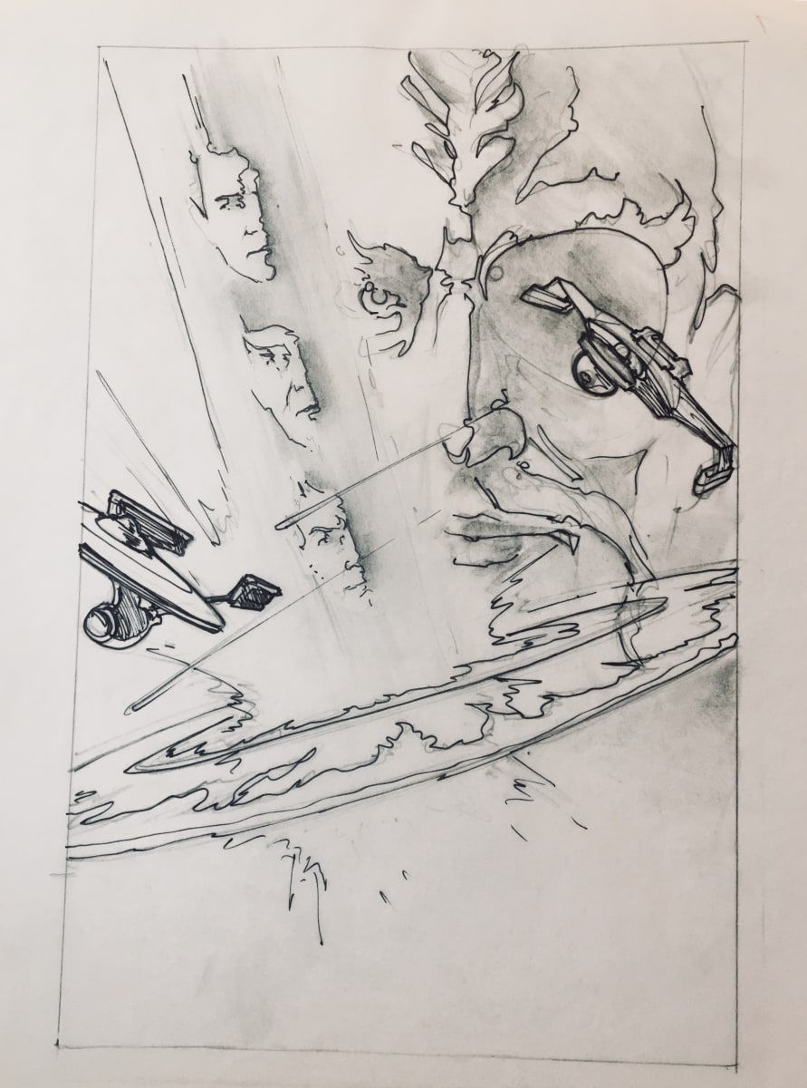 Star Trek VI The Undiscovered Country Concept, Close to Final Poster by John Alvin, Image 1.