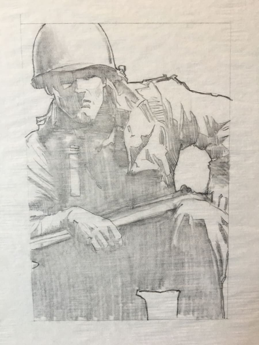 Band of Brothers Concept, Soldier Crouching by John Alvin, Image 1.