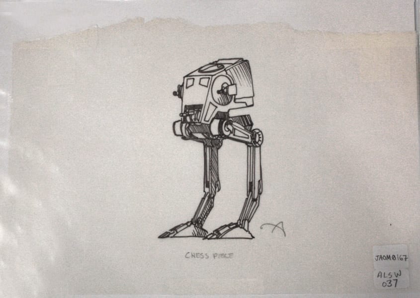 Star Wars Chess Set  for Danbury Mint: AT-ST Concept by John Alvin, Image 1.