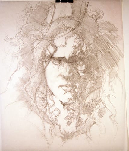 Tarzan Poster Concept Dark Portrait in Trees Sketch by John Alvin, Image 1.