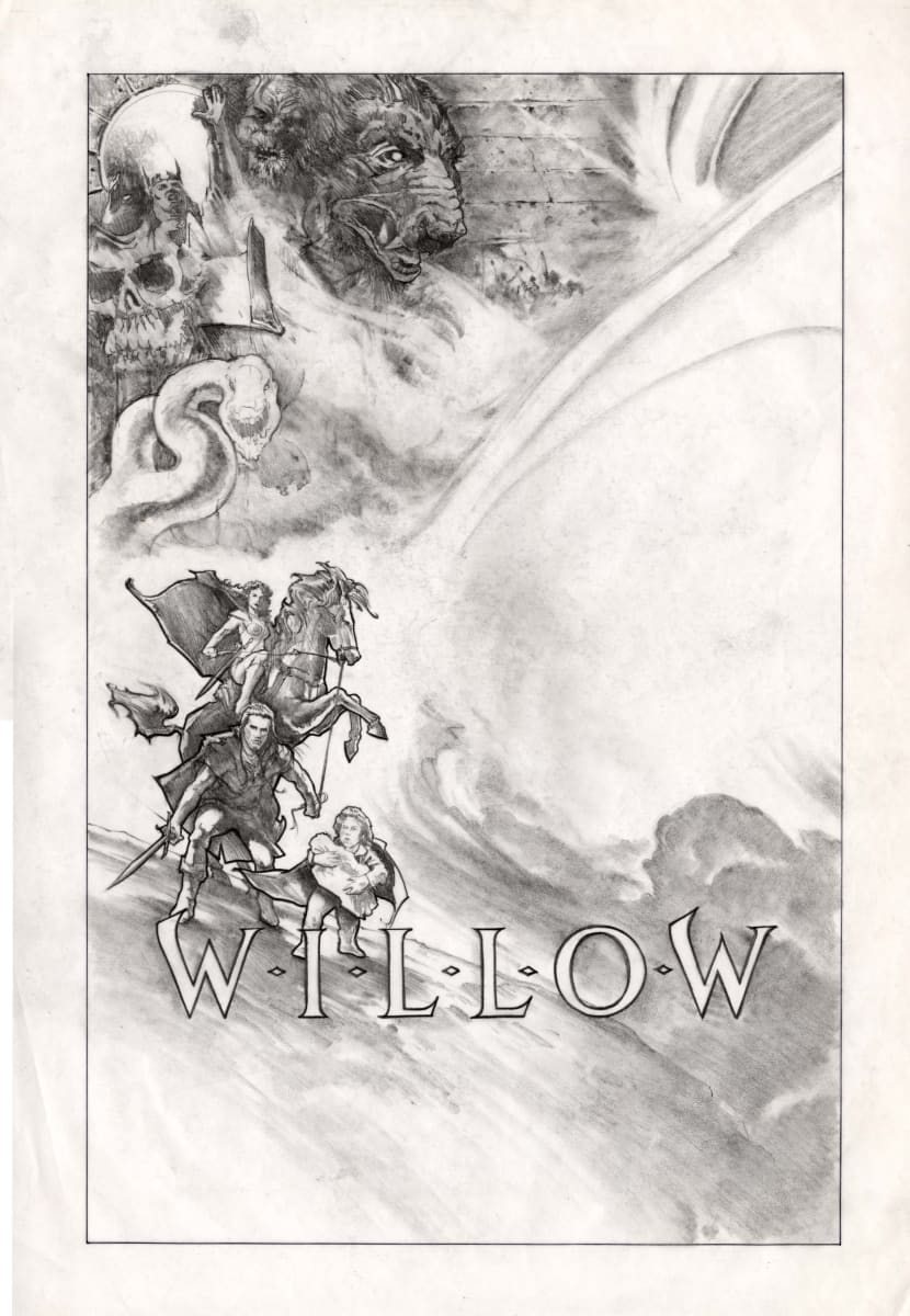 Willow Poster Concept, Sorsha on Horse on Left by John Alvin, Image 1.