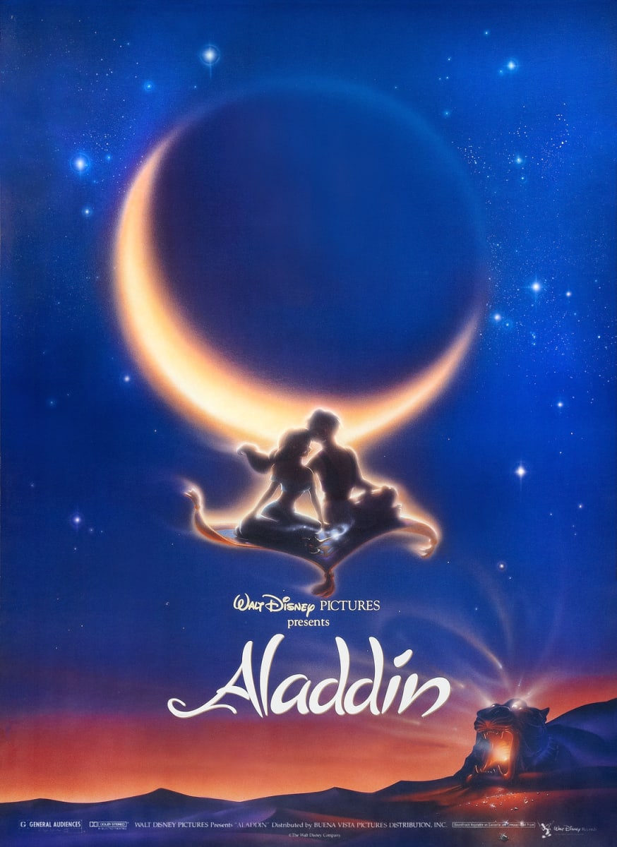 Aladdin Japanese Theatrical Release Poster by John Alvin, Image 1.