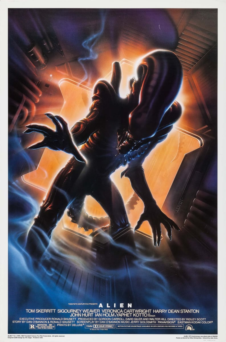 Alien 15th Anniversary Re-release Poster by John Alvin, Image 1.