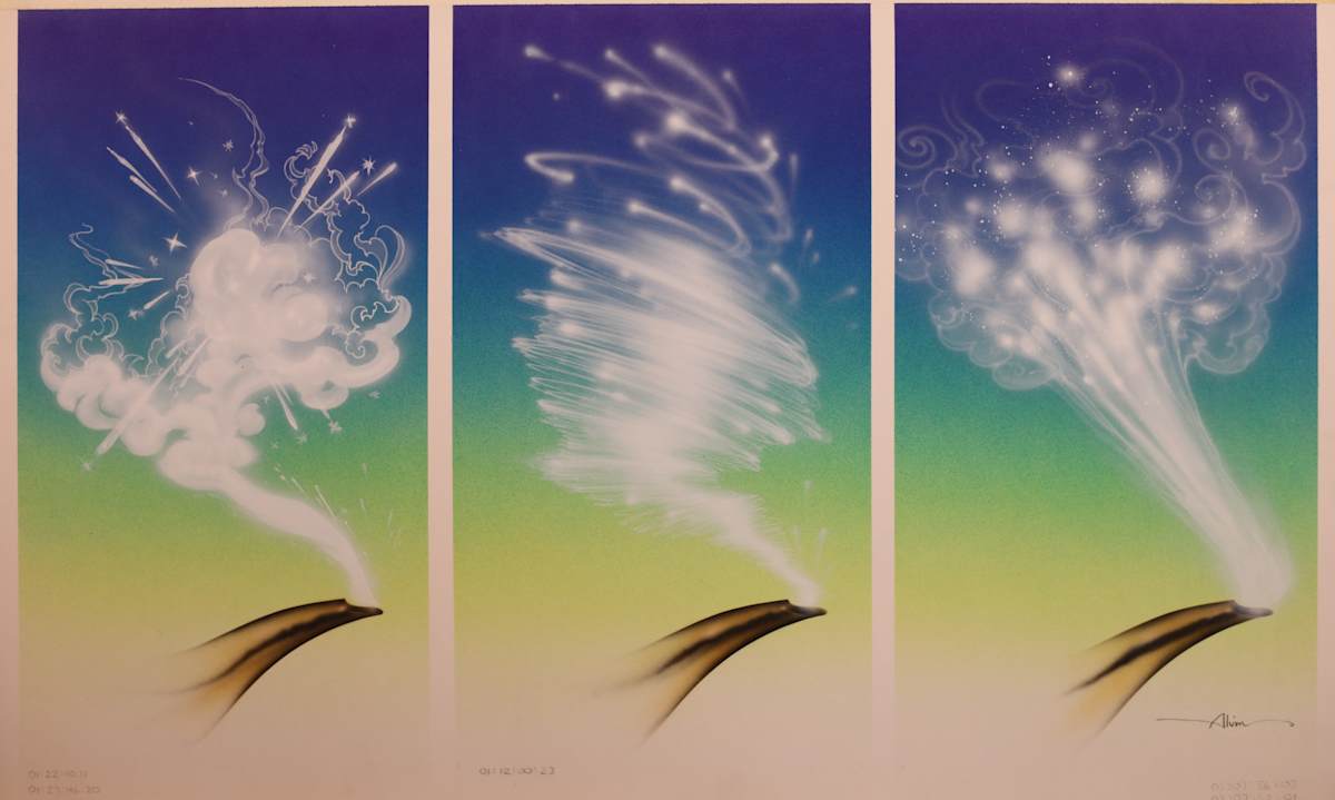 Aladdin Paint Tests: FX for Magic Energy Triptych by John Alvin, Image 2.