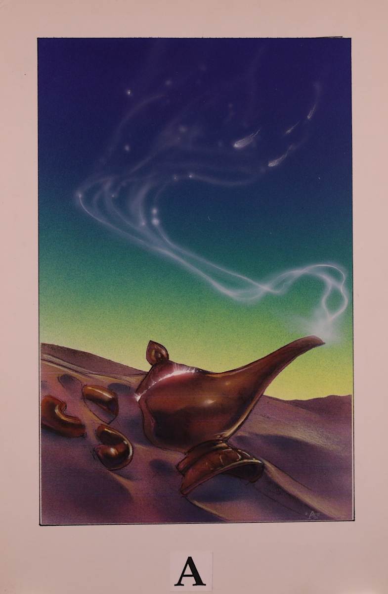Aladdin Poster Color Concept Lamp #3 "A" by John Alvin, Image 2.