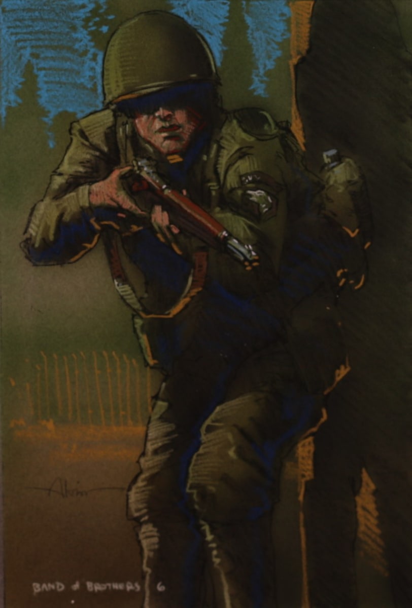 Band of Brothers Color Concept  Soldier Facing Forward by John Alvin, Image 2.