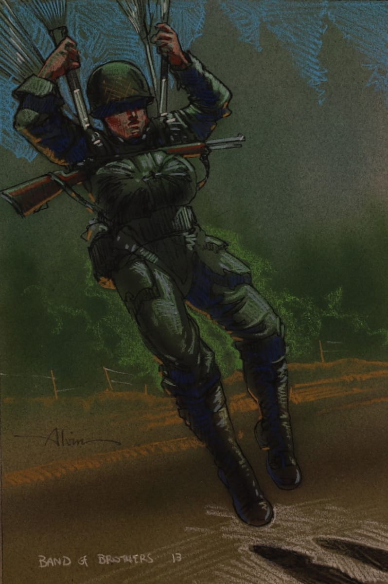 Band of Brothers Color Concept, Parachuting by John Alvin, Image 2.